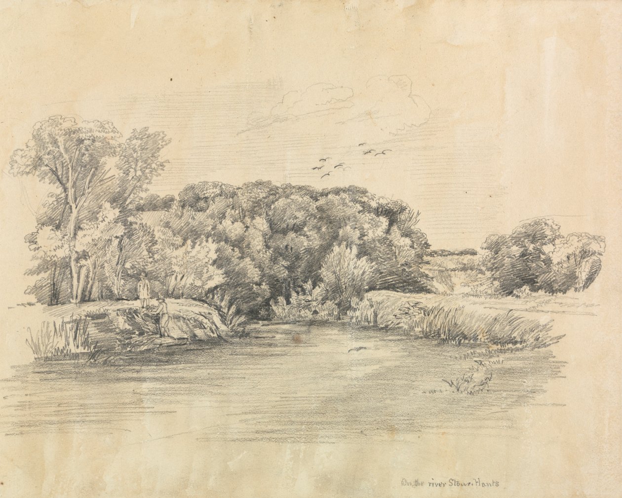 Stour Nehri üzerindeki balıkçılar by Unknown artist