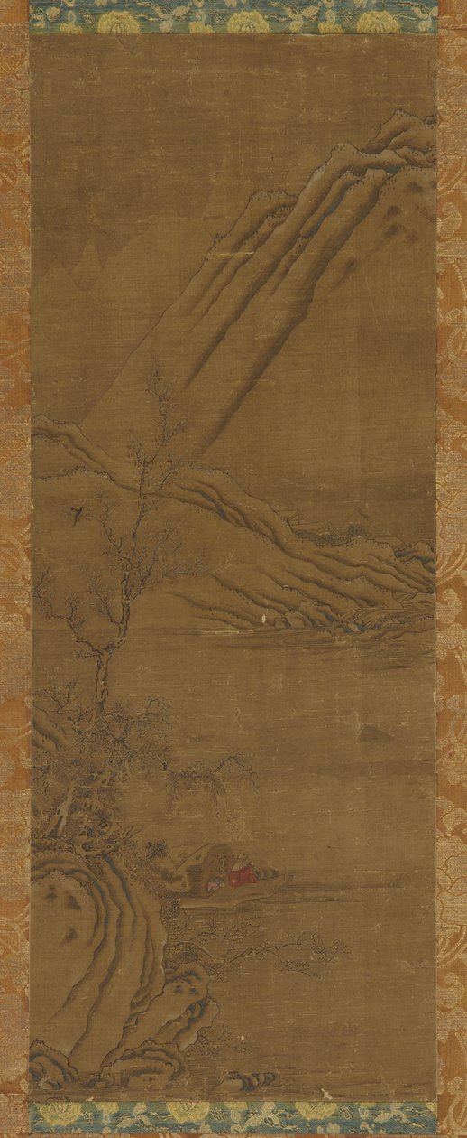 Kış Nehrinde Tek Başına Balık Tutmak by Unknown artist