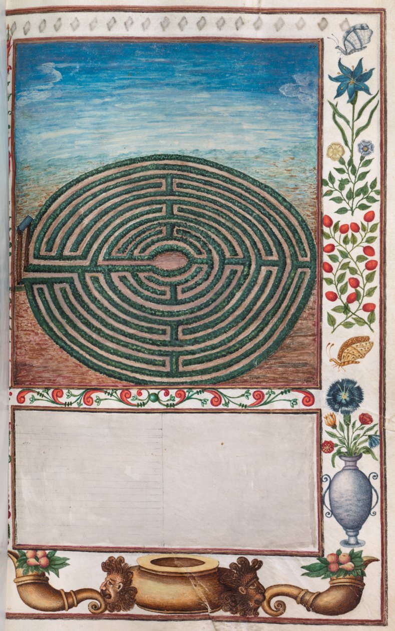 Florilegium: (sayfa 15 sağda) labirent bahçesi by Unknown artist