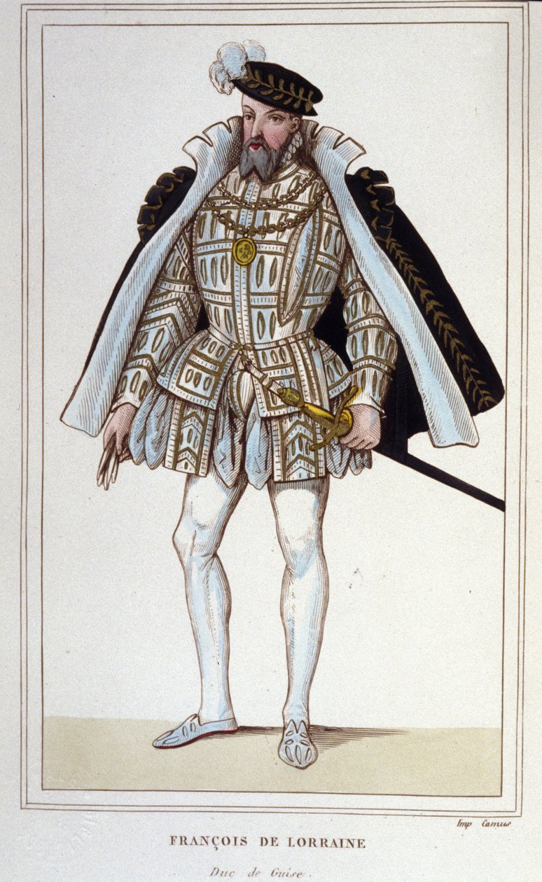 François de Lorraine (1519-1563). Aumale Dükü, ardından 2. Guise Dükü. Fransız Korgeneral. 1830