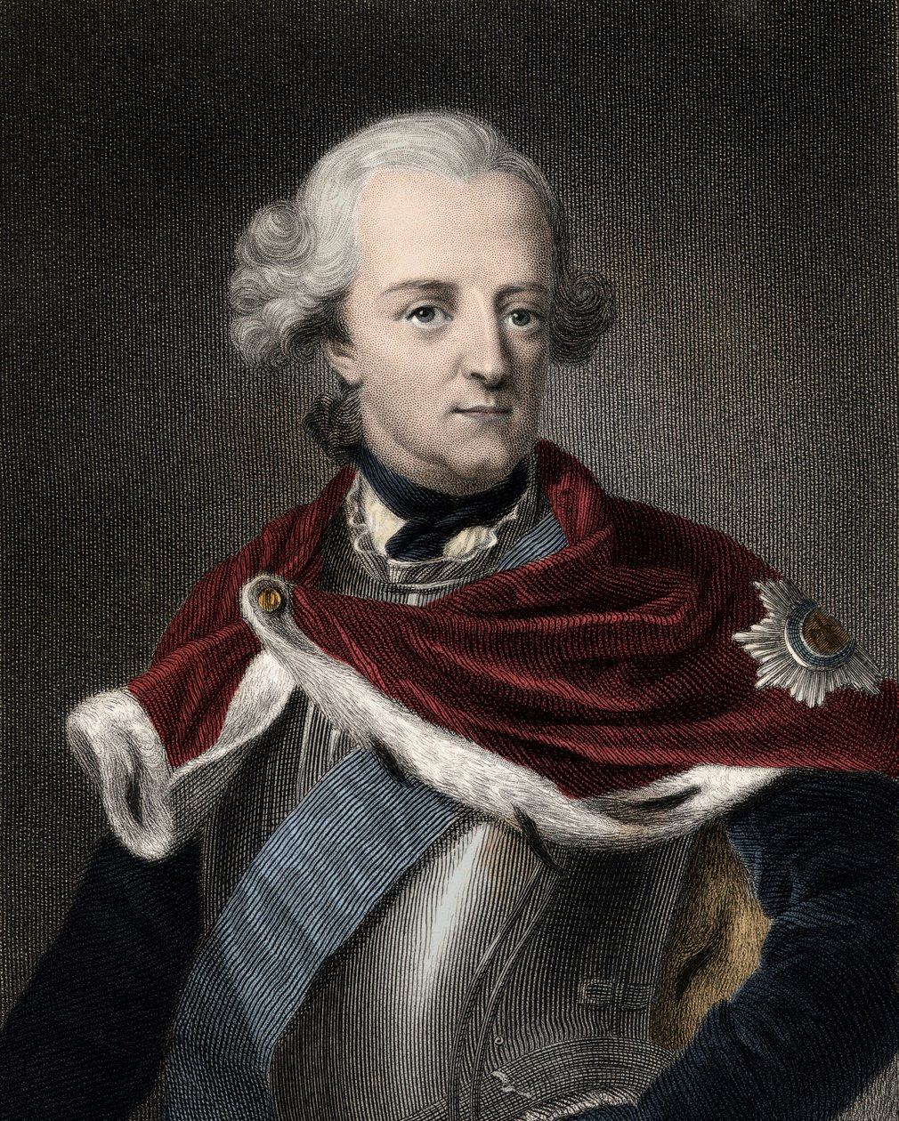 Prusya Frederic II (1712-1786) - Frederick II Büyük Frederick 1712-1786 - gravür - 19. yüzyıl by Unknown artist