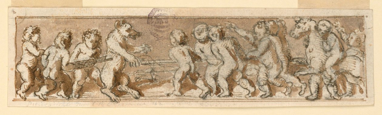 Av Çocukları ile Friz by Unknown artist