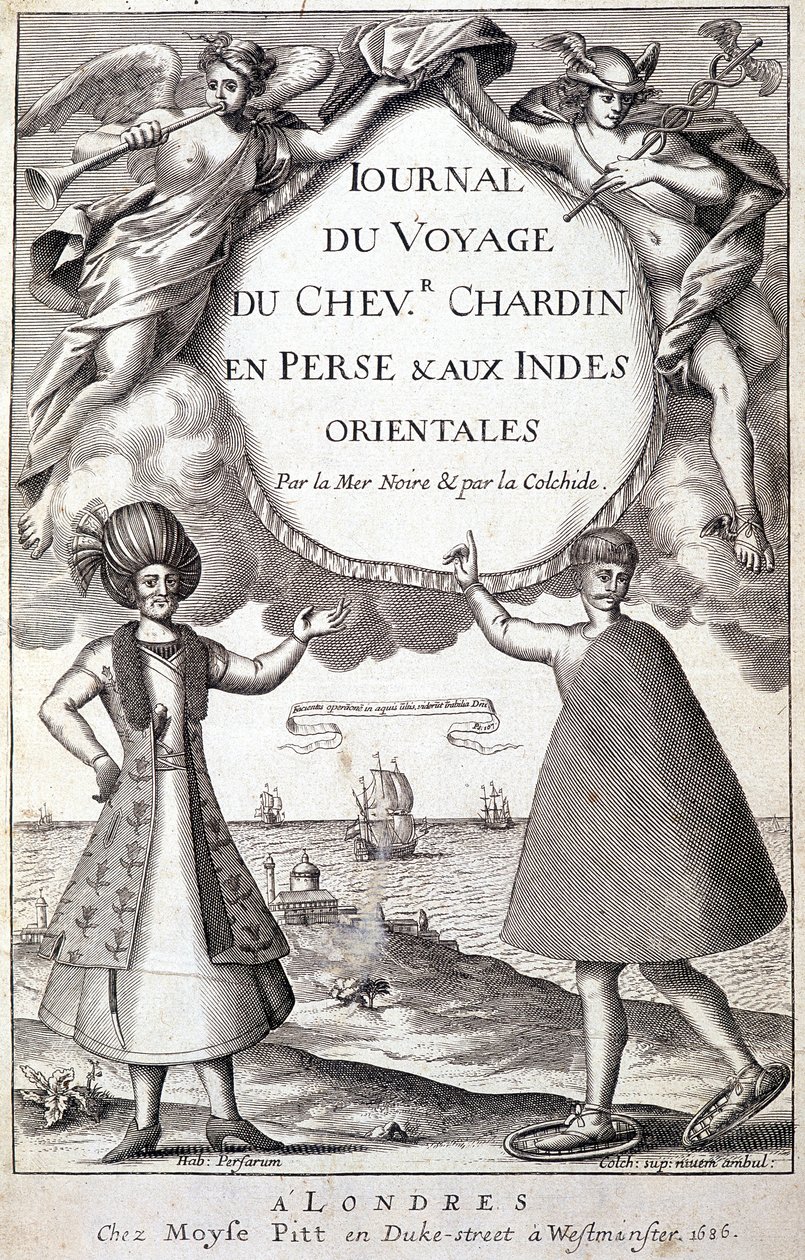 Frontispice “” Şövalye Chardin, Pers ve Doğu Hint Adaları, Karadeniz ve Kolhide Tarafından Yolculuğu Günlüğü”” by Unknown artist