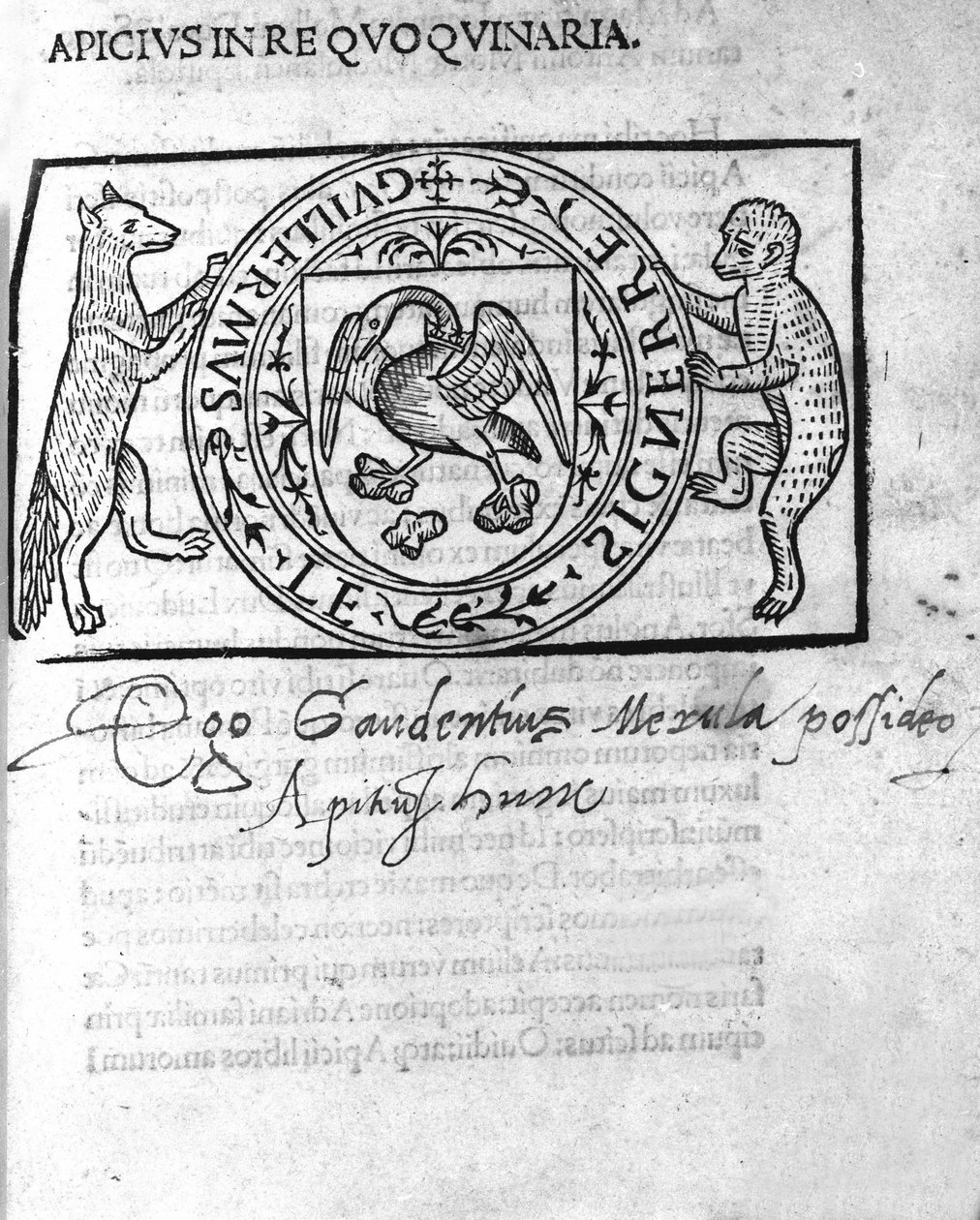 Marcus Gavius Apicius tarafından 16. yüzyıla ait “In re quoquinaria (De re coquinaria)”nın cephesi. Latin gastronomi (MS 1. yüzyıl). s.l. n.d. 16¡ secolo. by Unknown artist