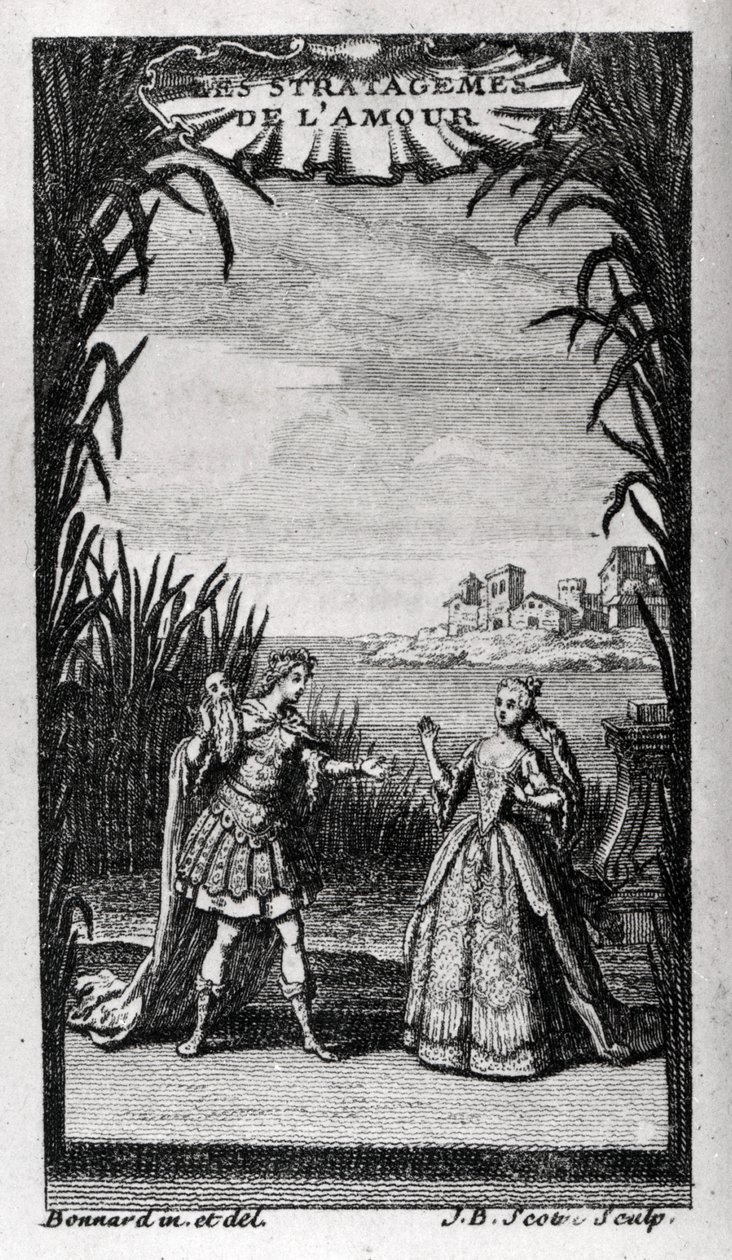 Pierre-Charles (Pierre Charles) Roy librettist francais (1683-1764) tarafından Opera balesi veya Destouches Andre Cardinal (1672-1749) tarafından kahramanca bale için "" Les Stratagemes de l