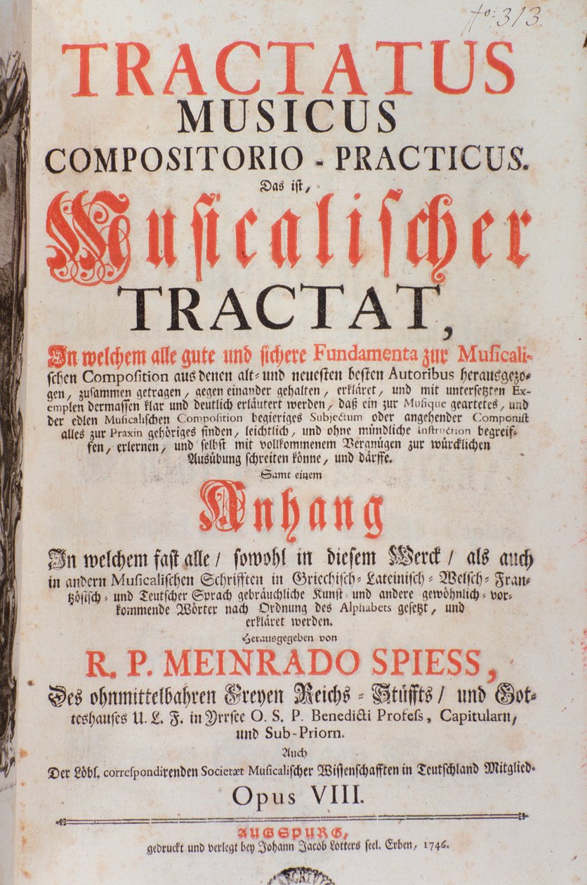 Meinrad Spiess tarafından yazılan Tractatus musicus
