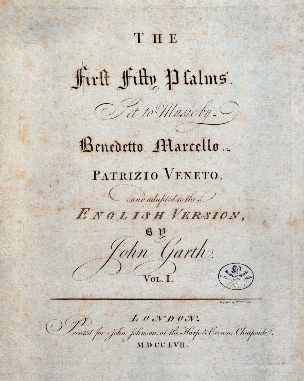 Elli Birinci Mezmurların ön yüzü, Benedetto Marcello by Unknown artist