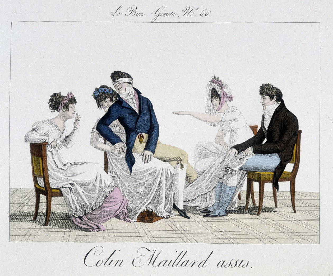 Oyun: Le Colin Maillard oturmuş - “” Le Bon türünde””, n°65 by Unknown artist
