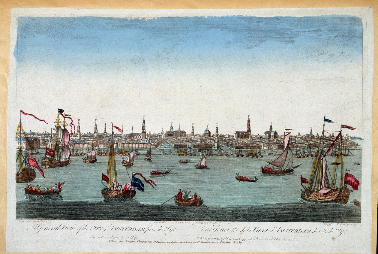 18. yüzyılda denizden alınan Amsterdam