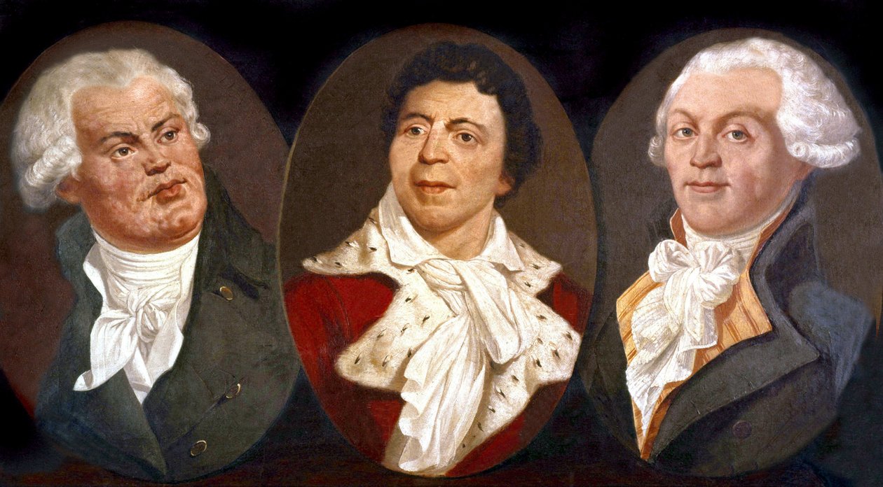 Georges Jacques Danton, Jean Paul Marat ve Maximilien de Robespierre, Fransız Devrimi