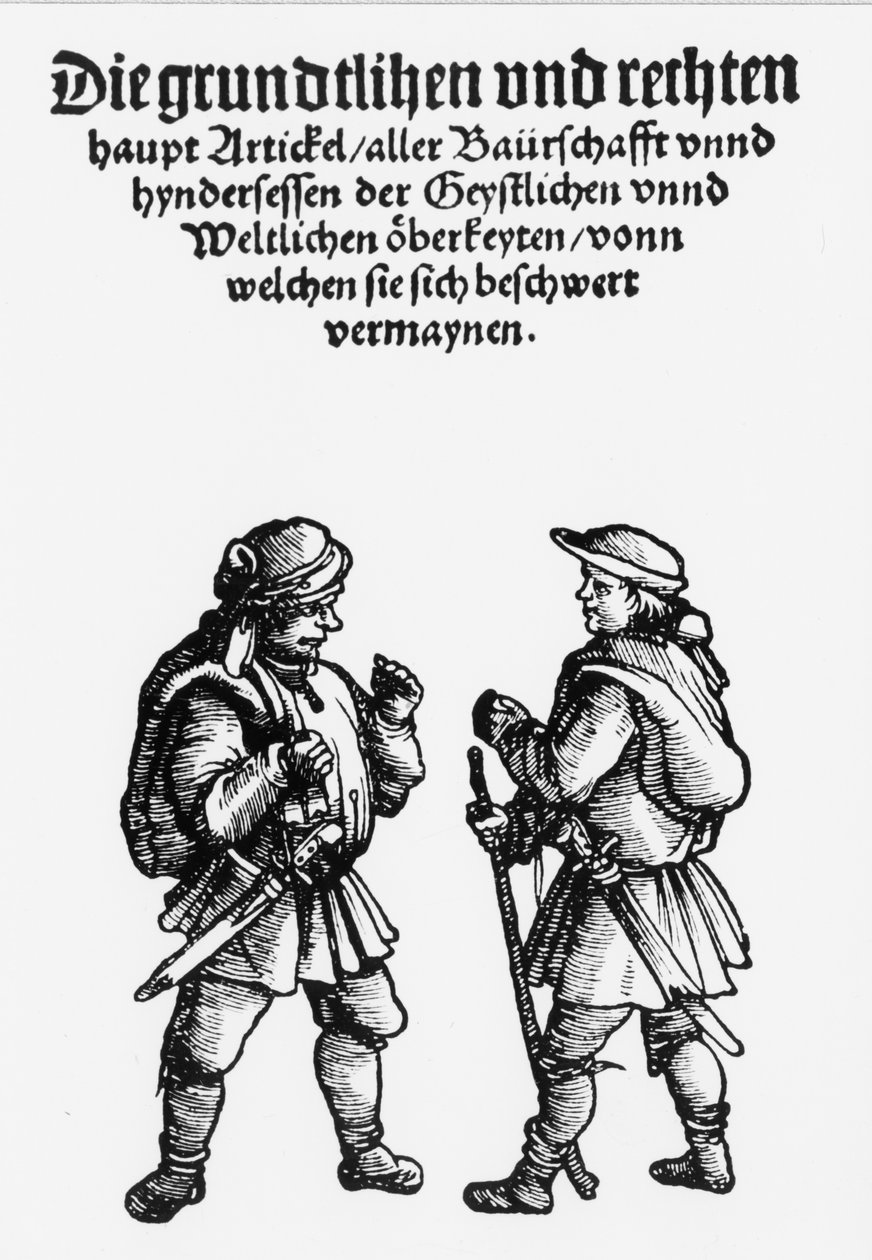 16. yüzyıl isyanı sırasında Alman köylüleri silahlanıyor. by Unknown artist