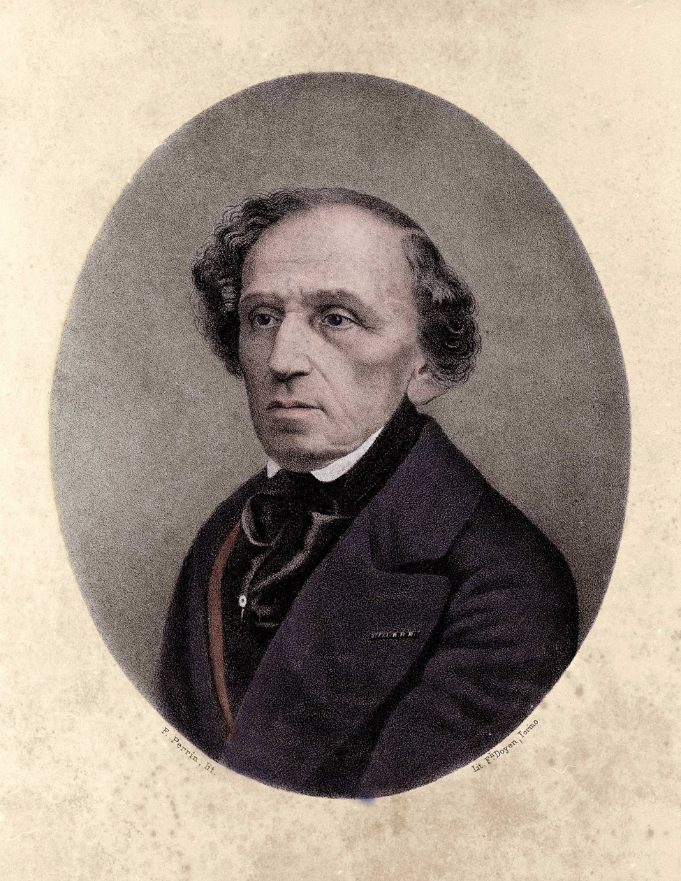 Giacomo Meyerbeer (1791-1864), Alman besteci. by Unknown artist