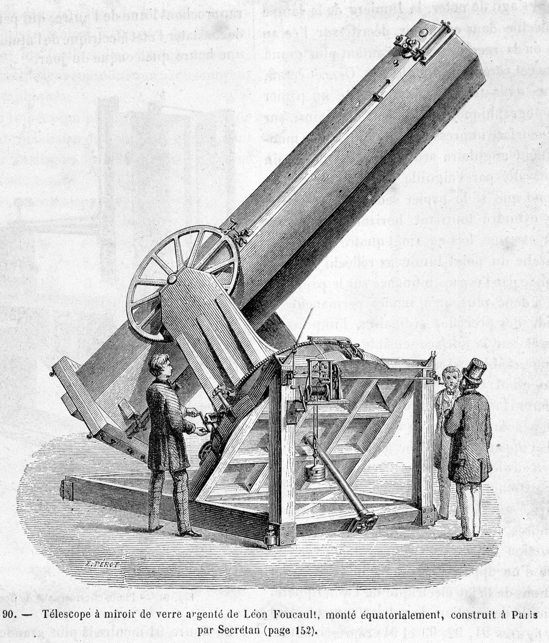 Léon Foucault tarafından ekvator olarak monte edilmiş, Paris