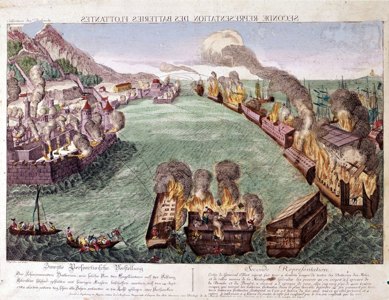 Cebelitarık Büyük Kuşatması 1779-1783 (gravür) by Unknown artist