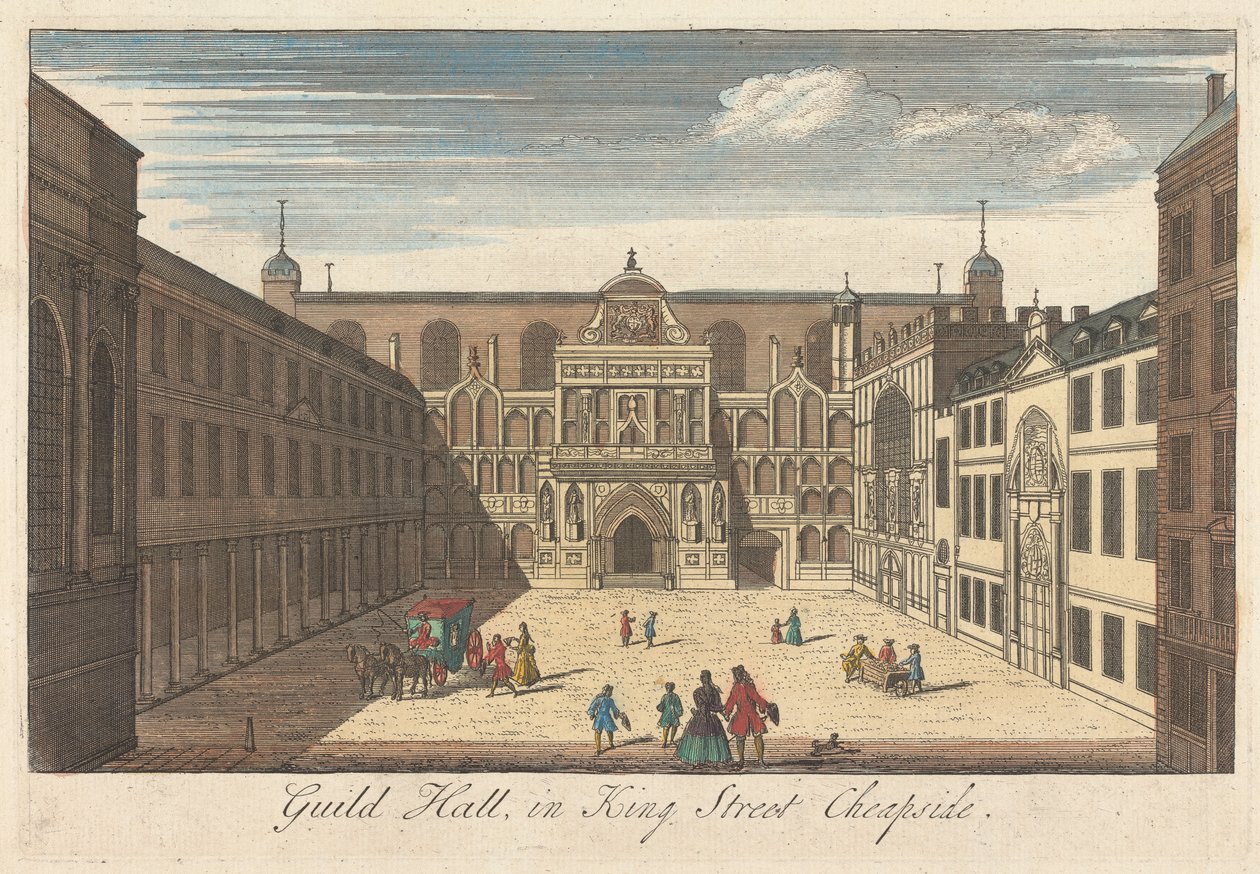 King Street, Cheapside'daki Guild Hall by Unknown artist