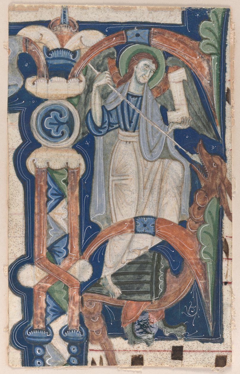 Bir Koro Kitabından Kesilen Tarihli İlk Parça (P): St. Michael ve Ejderha by Unknown artist