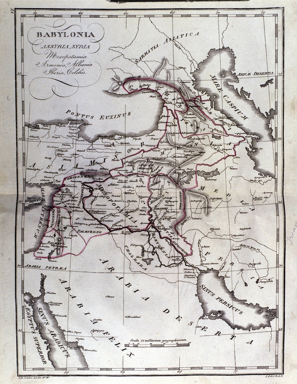 Mezopotamya Tarihi Atlası. Babil, Suriye ve Asur. 18. yüzyılın sonu. by Unknown artist