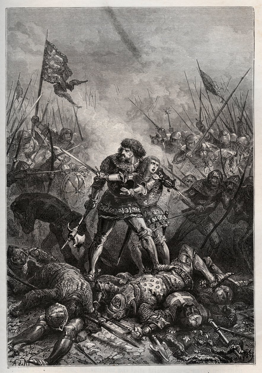 Yüz Yıl Savaşı: Fransa Kralı İyi John ve oğlu Burgonya Kralı II. Philip (1342-1404), “Philippe le Hardi” olarak bilinir, 19/09/1356) Poitiers Savaşı