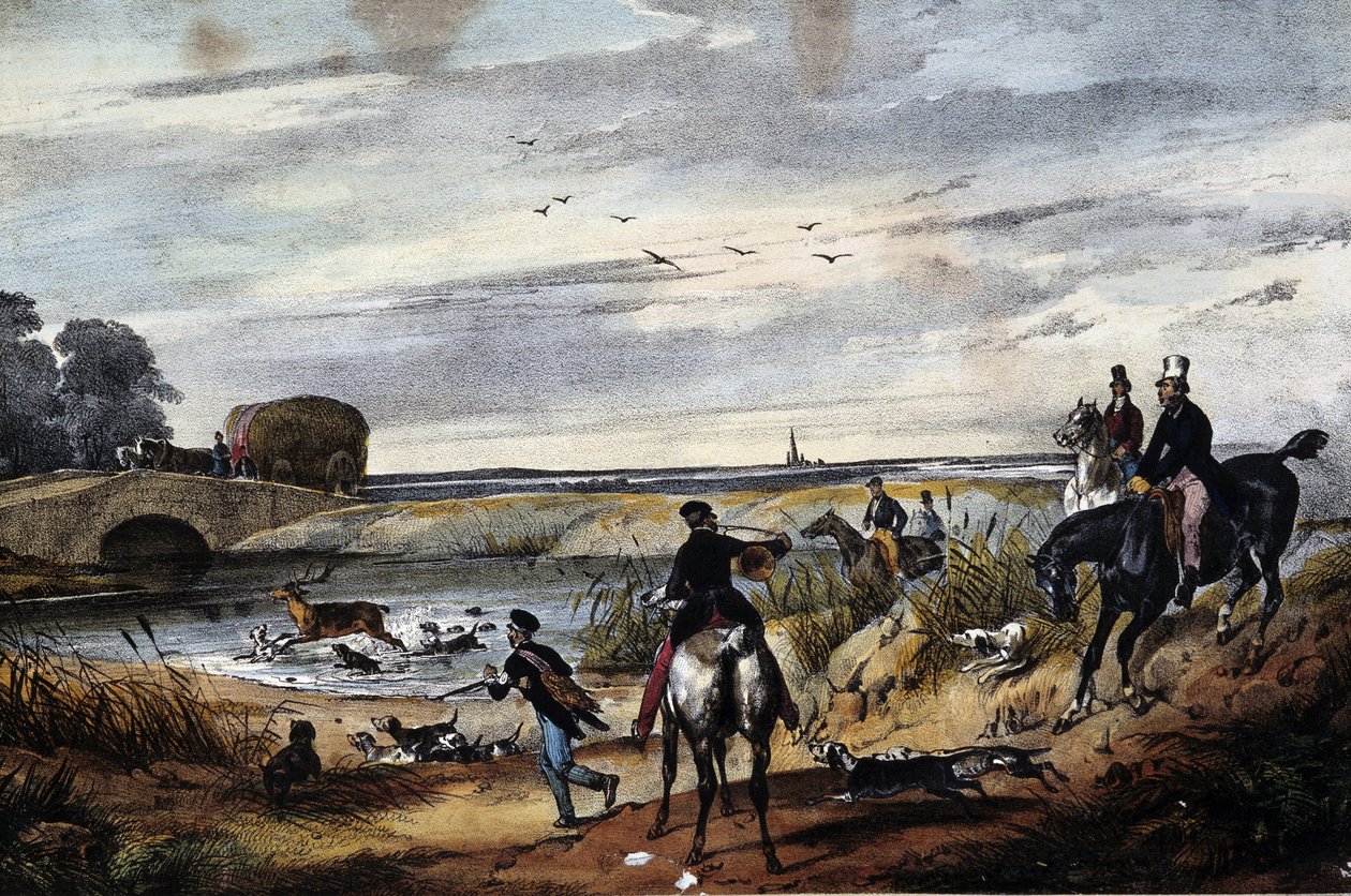 Av Sahnesi - Anonim Gravür, c. 1850 by Unknown artist