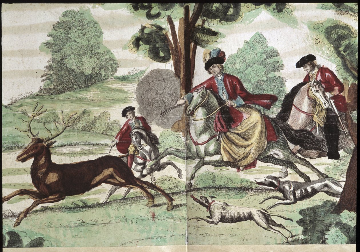 Av sahnesi - gravür by Unknown artist