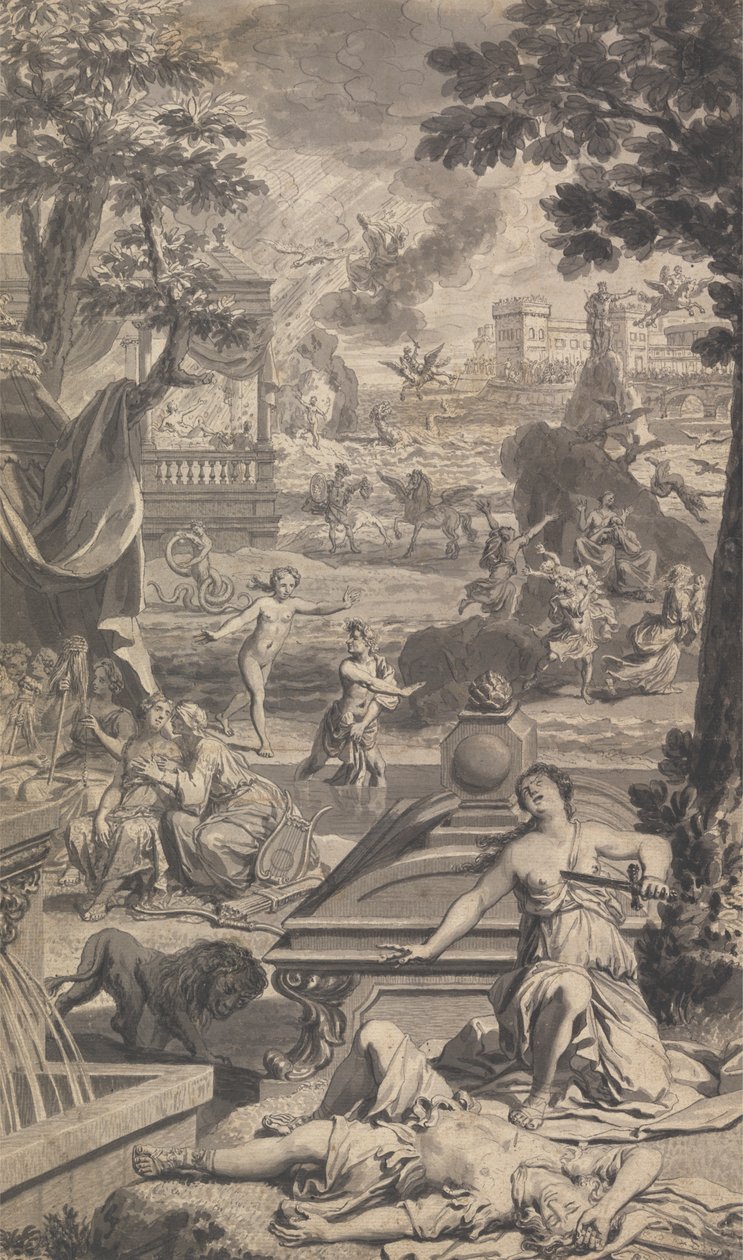 Tonson'un Ovid Metamorfozunun İllüstrasyonu (dörtte üç) by Unknown artist