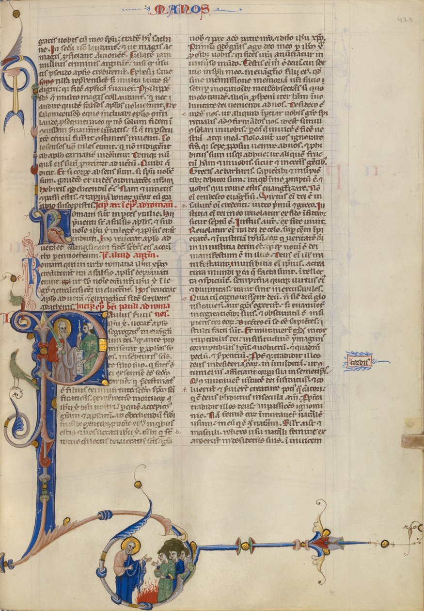 İlk P: Pavlus Bir Adama Parşömen Veriyor by Unknown artist