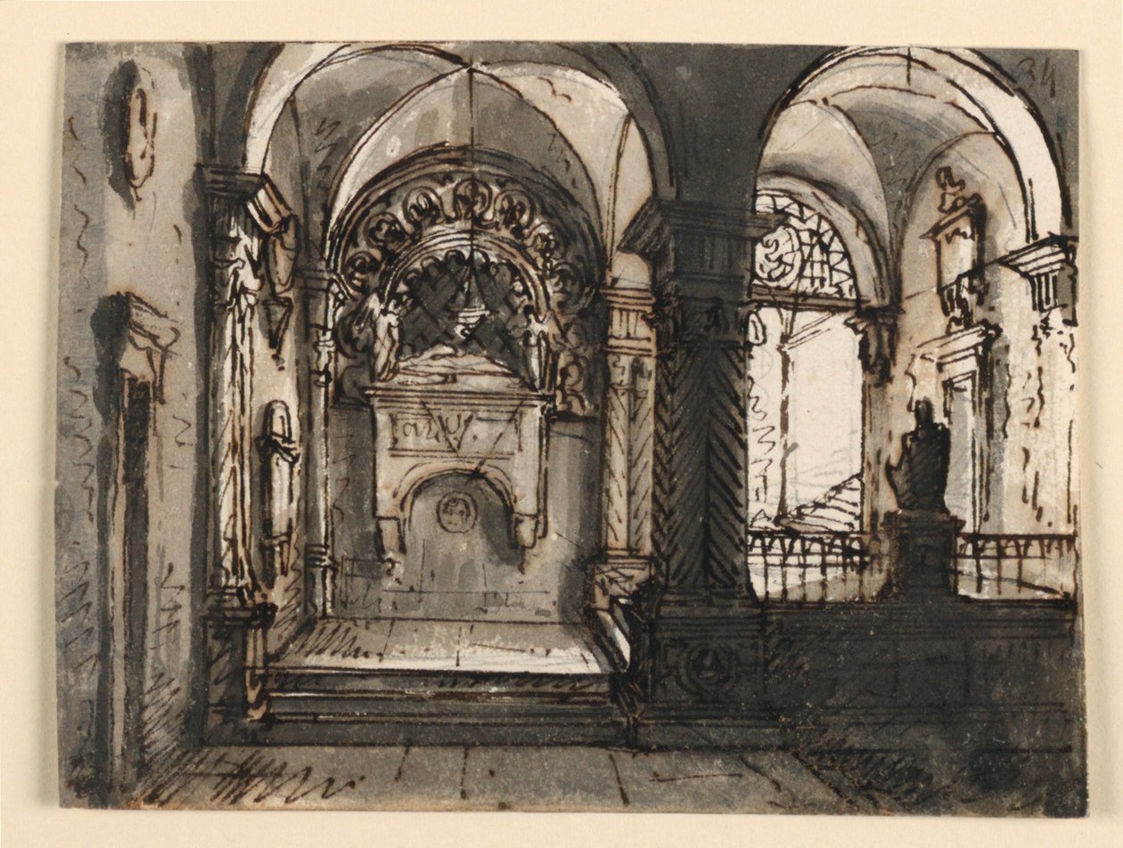Kilise Binasının İçi by Unknown artist