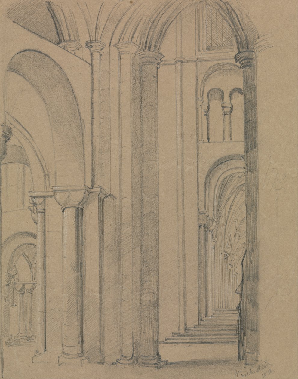Winchester Katedrali'nin içi by Unknown artist