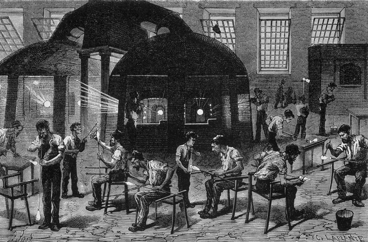 19. yüzyıla ait bir cam eşyanın (gobeleterie) içi. by Unknown artist