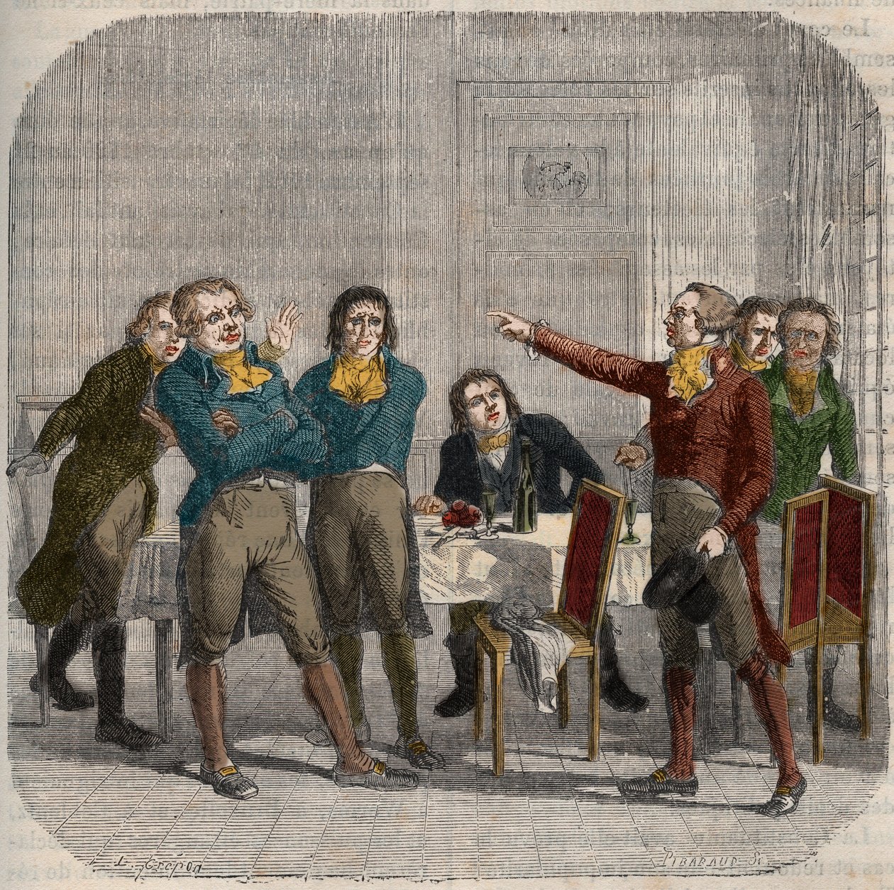 Jean-Paul (Jean Paul) Marat (1743-1793), Maximilien de Robespierre (1758-1794) ve Georges Jacques Danton (1759-1794) arasında 28 Haziran 1793