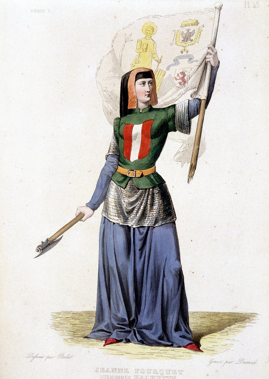 Jeanne Fourquet olarak bilinen Jeanne Laisné, Jeanne Hachette French Heroine (1456