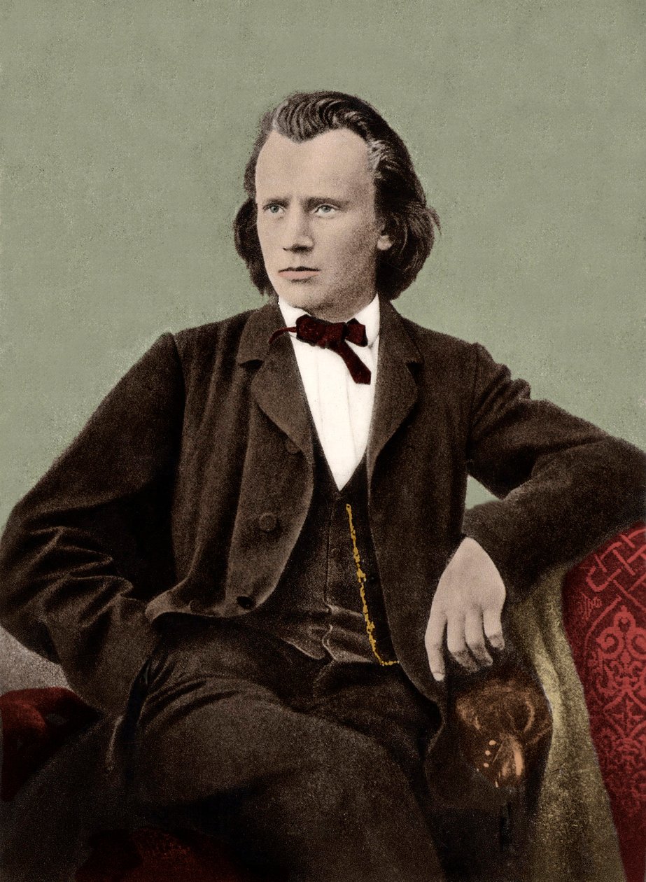 Johannes Brahms (1833-1897) Alman besteci - by Unknown artist