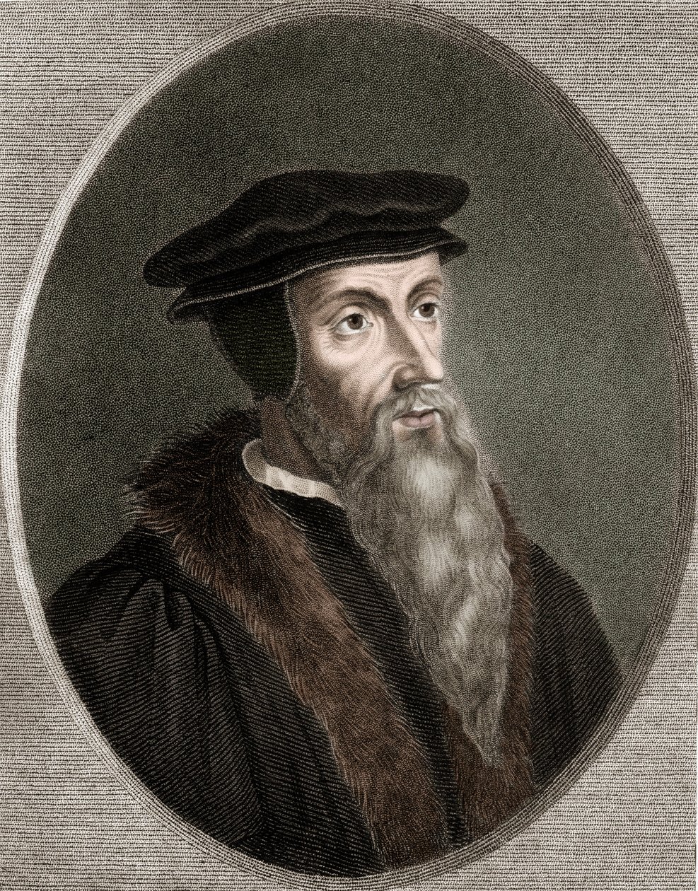 John Calvin - Jean Calvin 1509-1564 - gravür - 19. yüzyıl by Unknown artist
