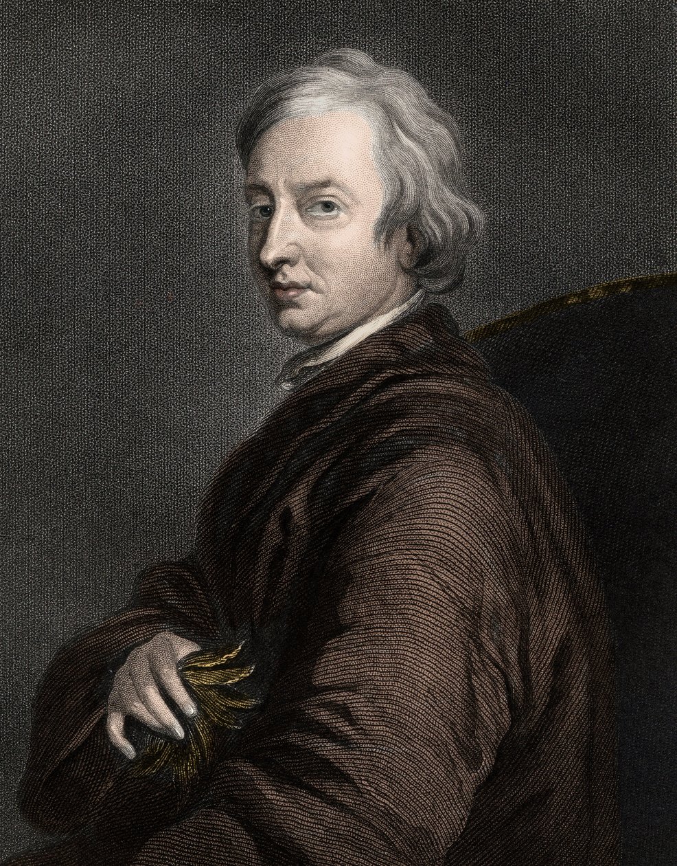 John Dryden 1631-1700 - gravür - 19. yüzyıl by Unknown artist