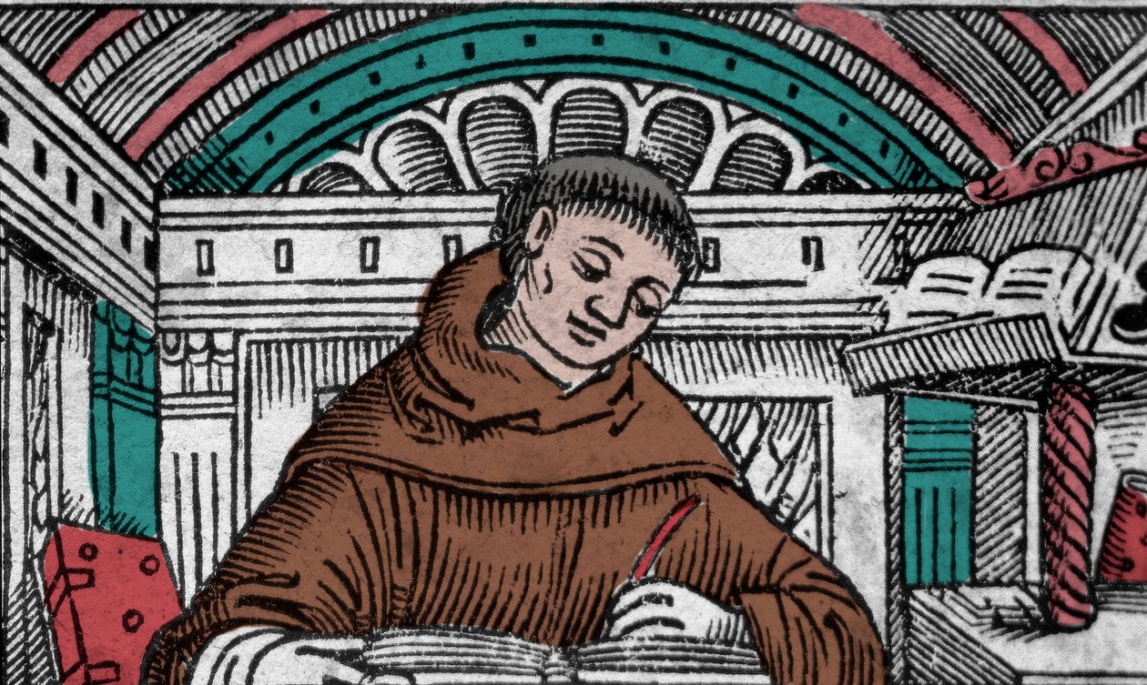 John Duns Scotus (1265? -1308), Jean Duns Scott veya Jean Duns Scot, Fransisken filozofu olarak da adlandırır. 16. yüzyıl gravürü by Unknown artist