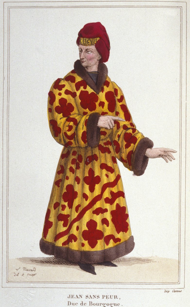 John korkusuz (1371-1419), Burgonya Dükü. 1830 gravürü by Unknown artist