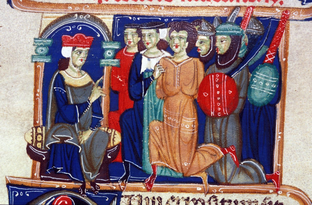 Bir suçlunun yargılanması. 14. yüzyıl el yazması. Biblioteca Braidense, Milano. by Unknown artist