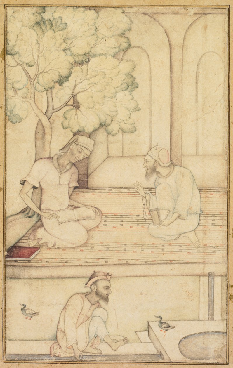 Terasta Kabir ve İki Mürit (rekto) by Unknown artist