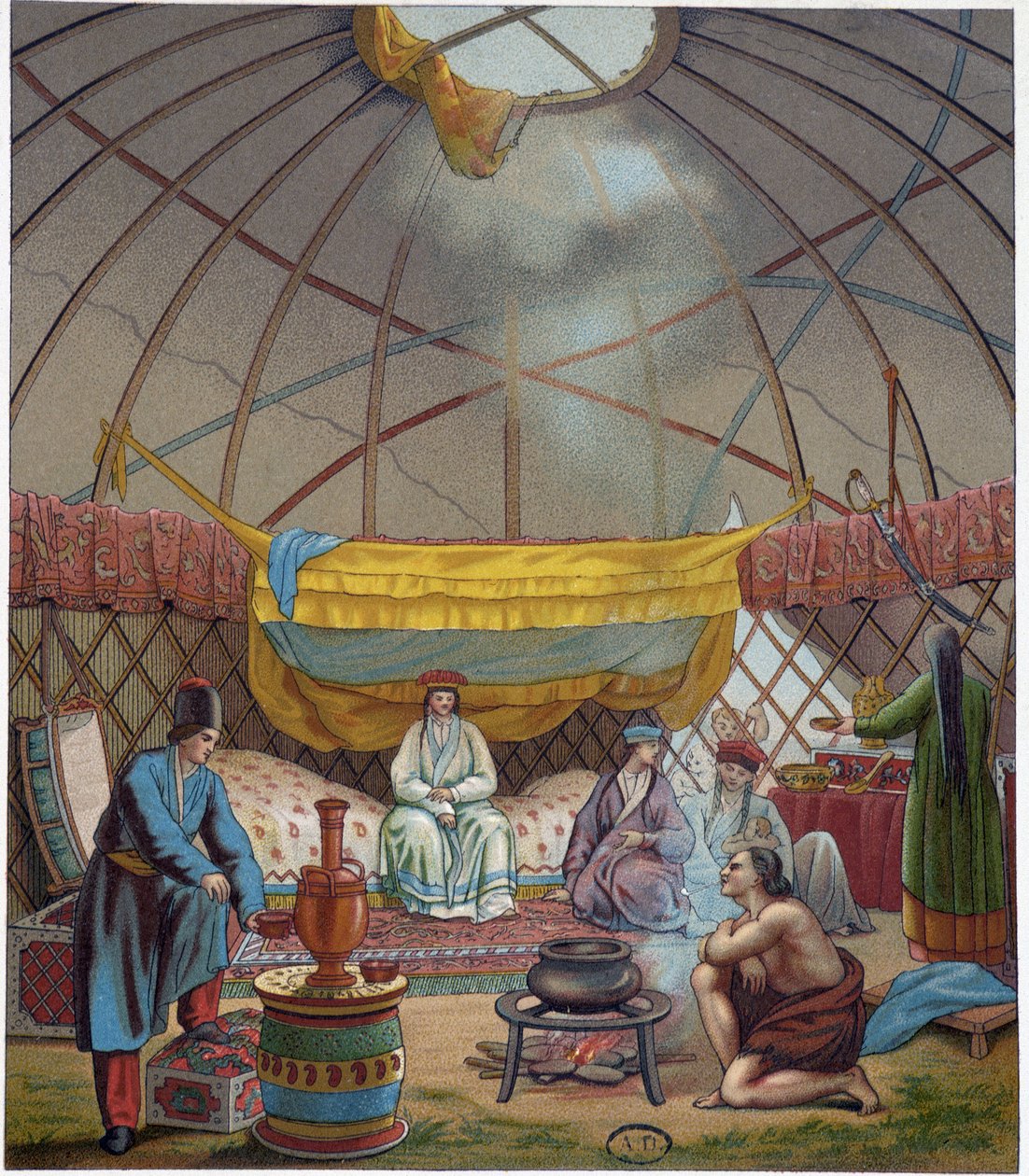 Kalmuk (Rus göçebeleri) yurtlarında by Unknown artist