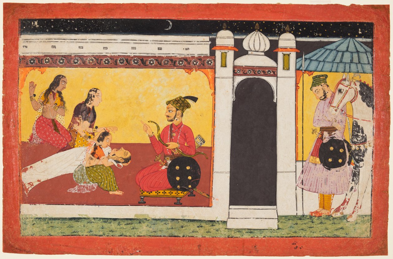 Kandala, Madhavanala Kamakandala'dan Madhava'nın Ölüm Haberini Duyunca Öldü by Unknown artist