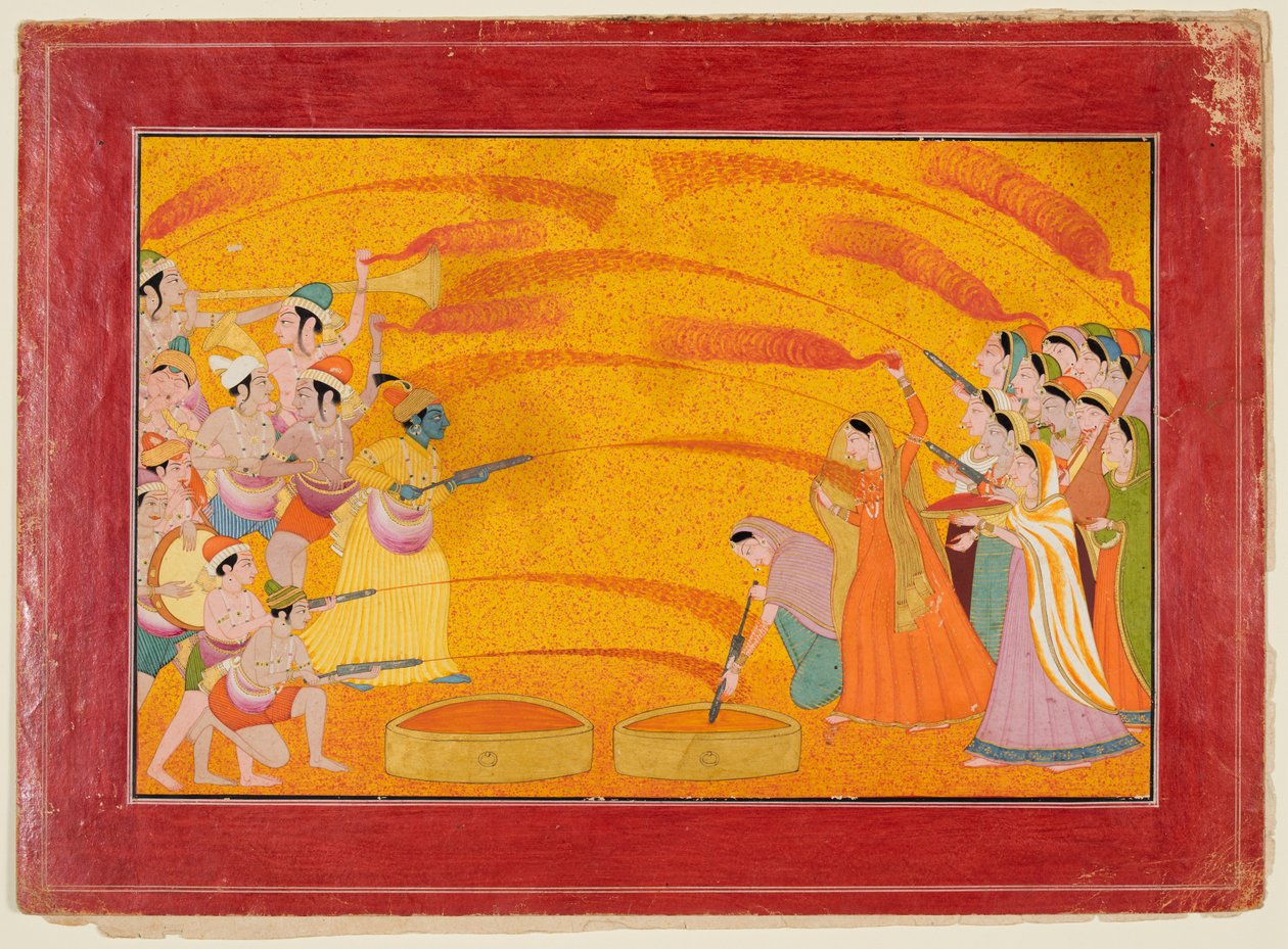 Krishna Holi'yi Kutluyor by Unknown artist