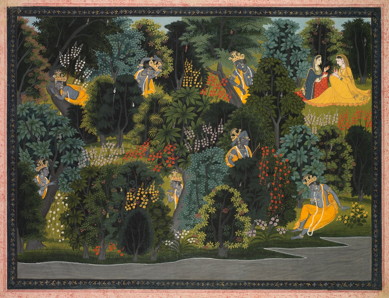 Krishna'nın Radha için Hasretinden Kita Govinda'dan Jayadeva by Unknown artist