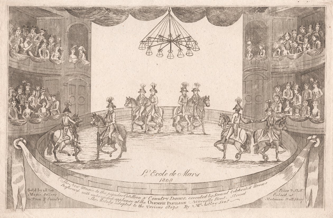 L'Ecole de Mars (Astley's Amphitheatre'ın Görünümü) by Unknown artist