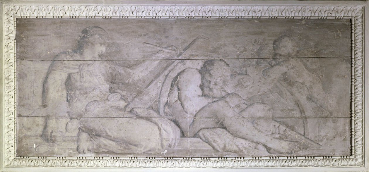 Zamanın Omzuna Tarih Yazmak, 1775-1785 yılları arası (ahşap üzerine yağlıboya) by Unknown artist