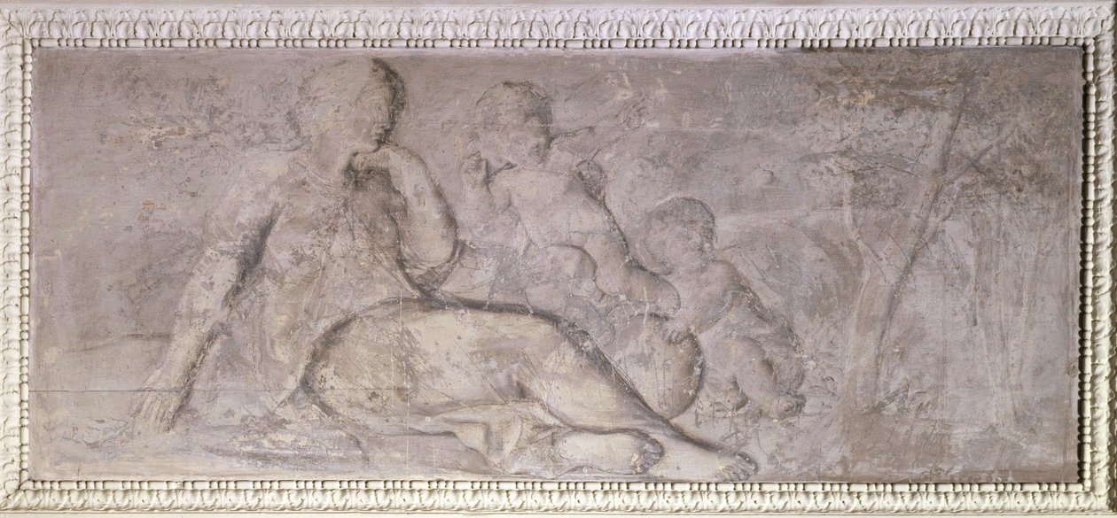 La Géographie, amours et sphère terrestre, 1775-1785 yılları arasında (ahşap üzerine yağlıboya) by Unknown artist