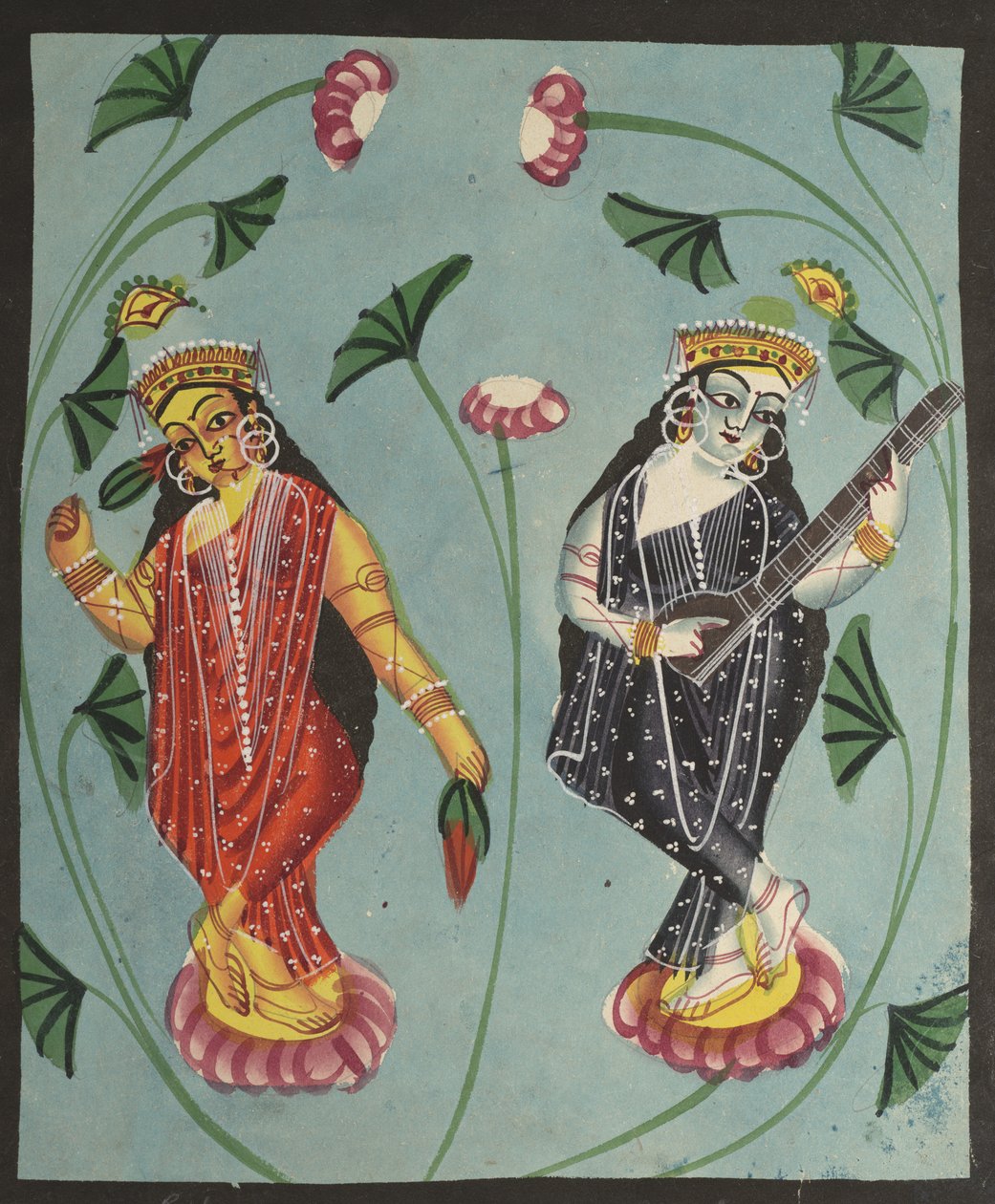 Lakshmi ve Sarasvati by Unknown artist