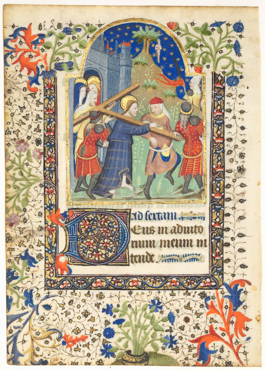 Saatler Kitabından Bir Yaprak: Haçı Taşıyan İsa (Cinsiyet, Haç Saatleri) by Unknown artist