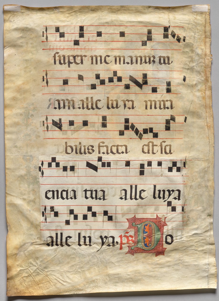 Kademeli Bir Yapraktan: Tarihlendirilmiş İlk R: İlk D (verso) by Unknown artist
