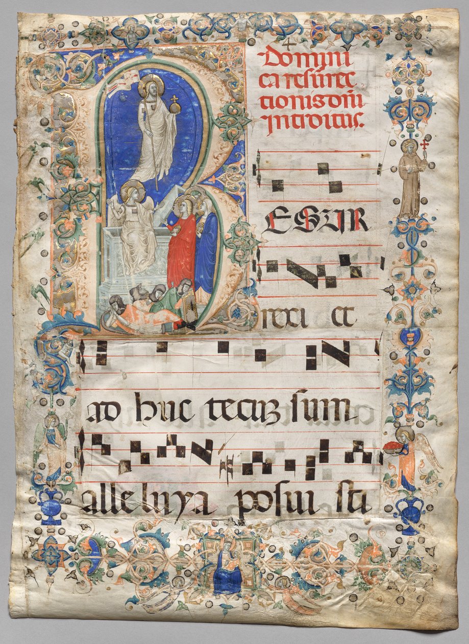 Kademeli Yaprak: Tarihsel İlk R: Diriliş (recto) by Unknown artist