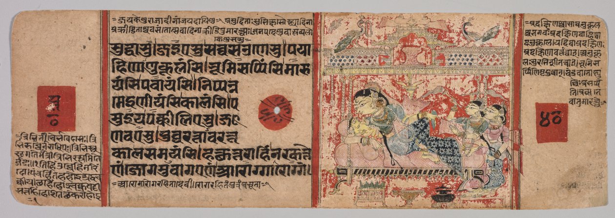 Bir Jain El Yazmasından Yaprak: Kalpa-sutra: Metin (rekto) by Unknown artist